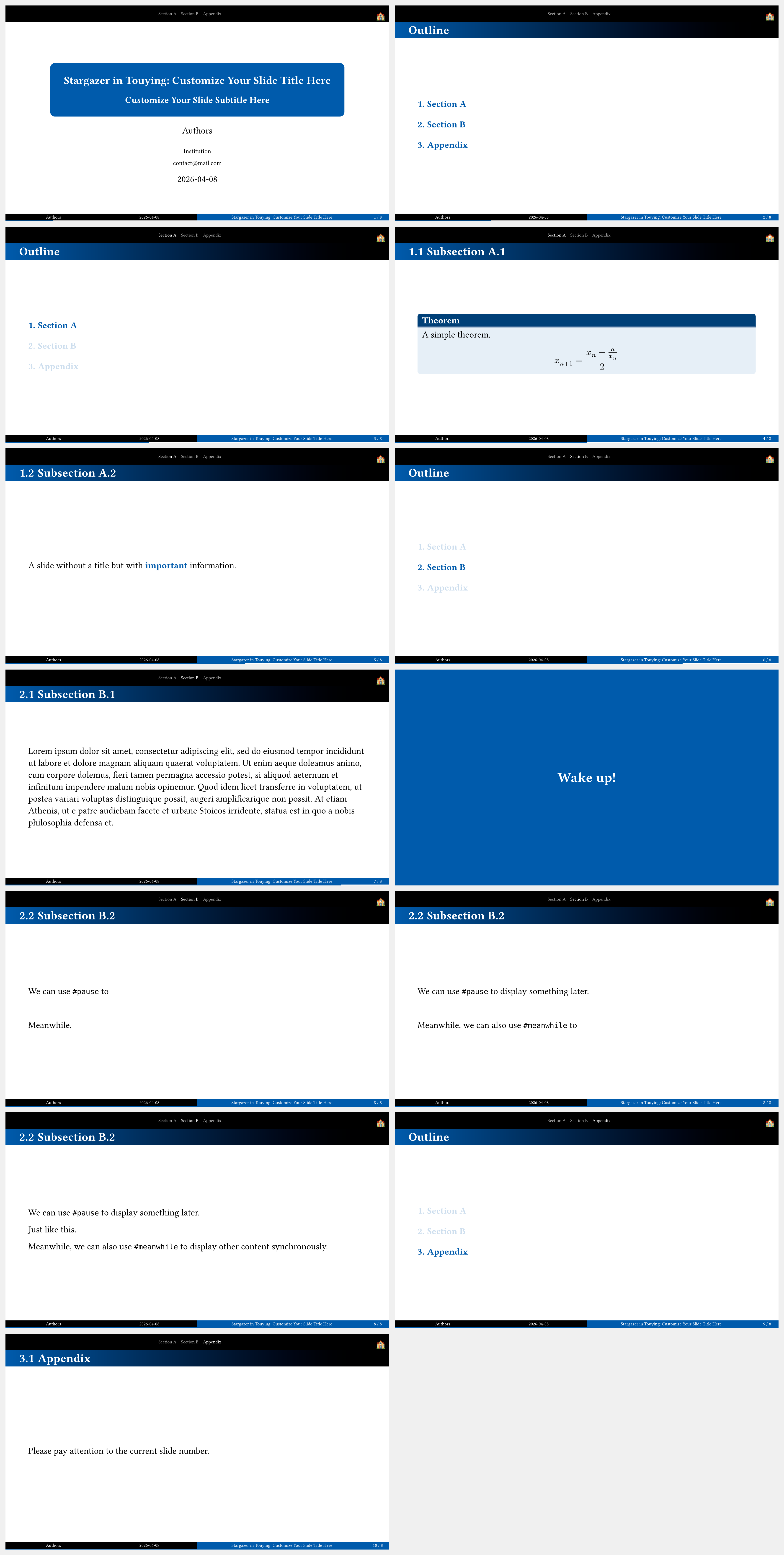 Touying example output