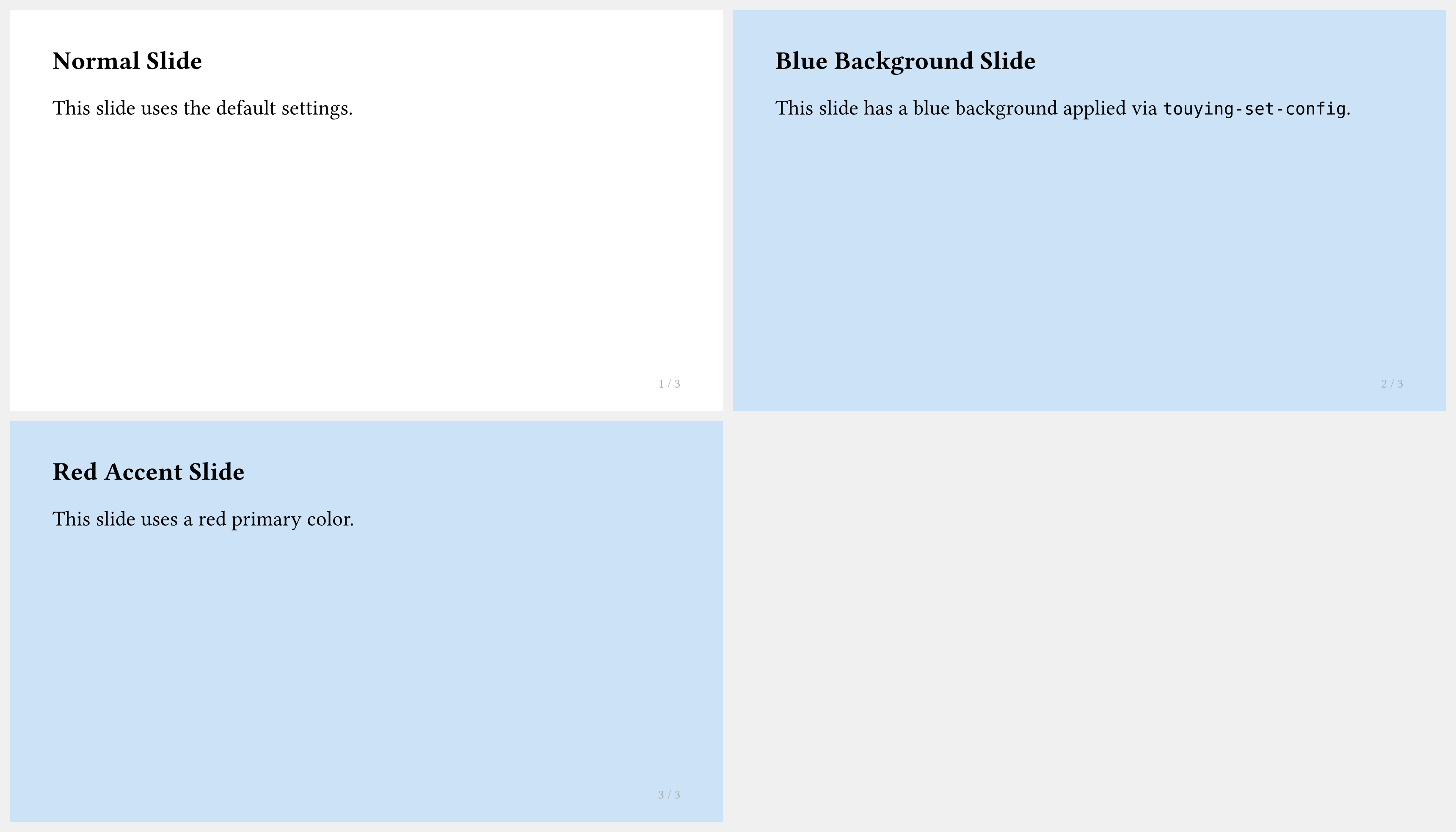Touying example output