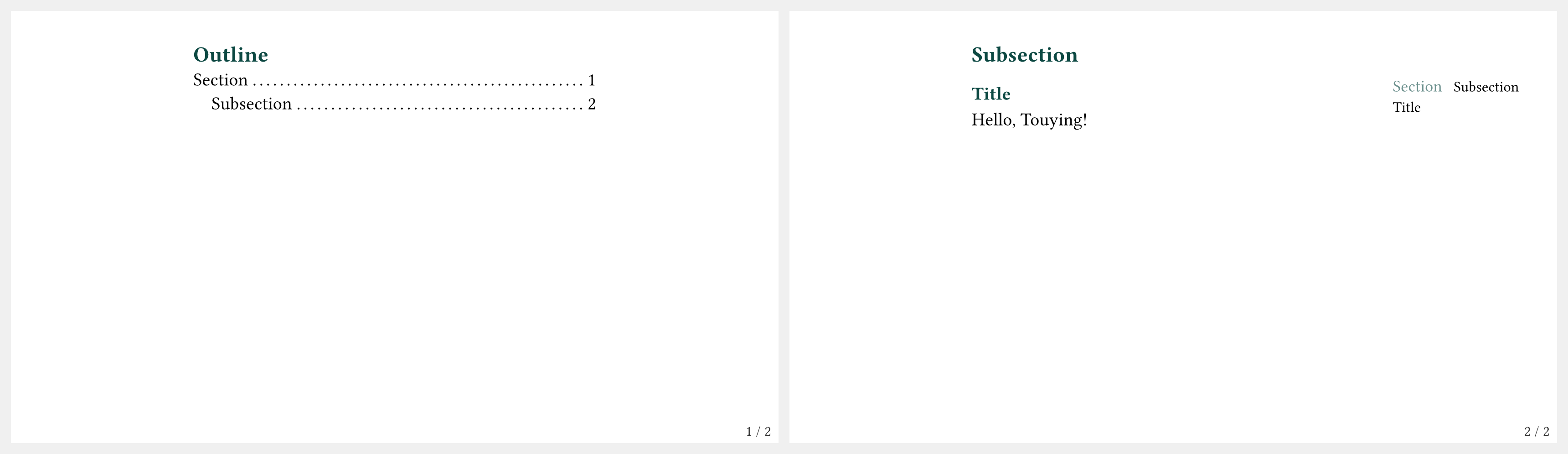 Touying example output
