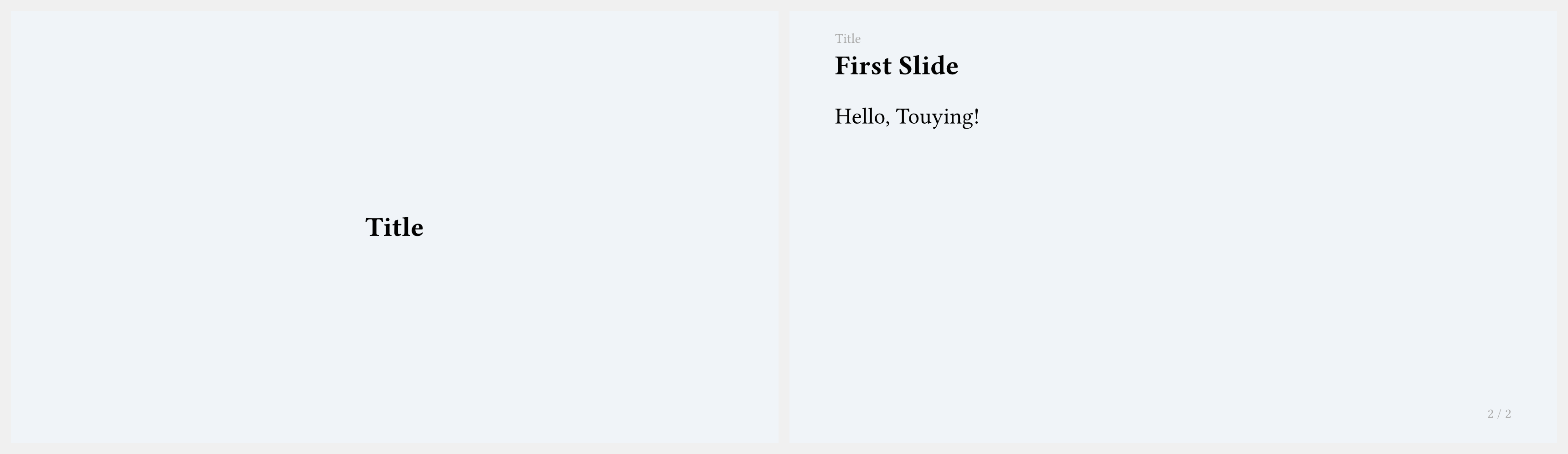 Touying example output